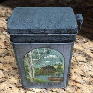 Matches tin 🔥Rustic, distressed, hammered look